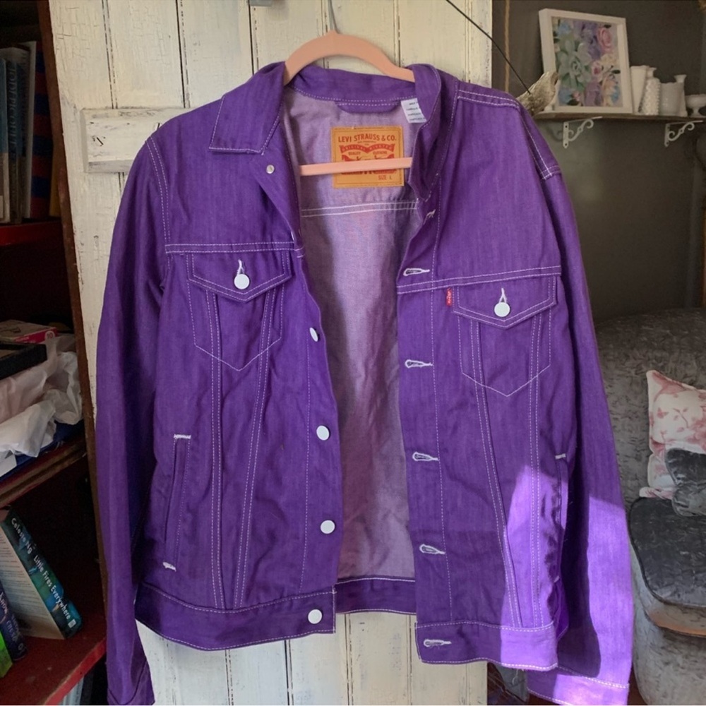 Levi’s purple denim trucker jacket